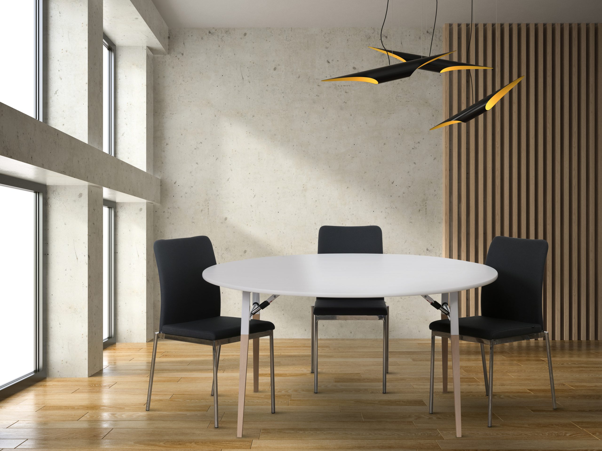 AFold Visuals_grey lights empty room A-fold Range