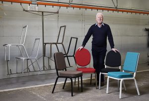 Burgess Furniture Adamas Chair 60th anniversary launch Jeremy Burgess