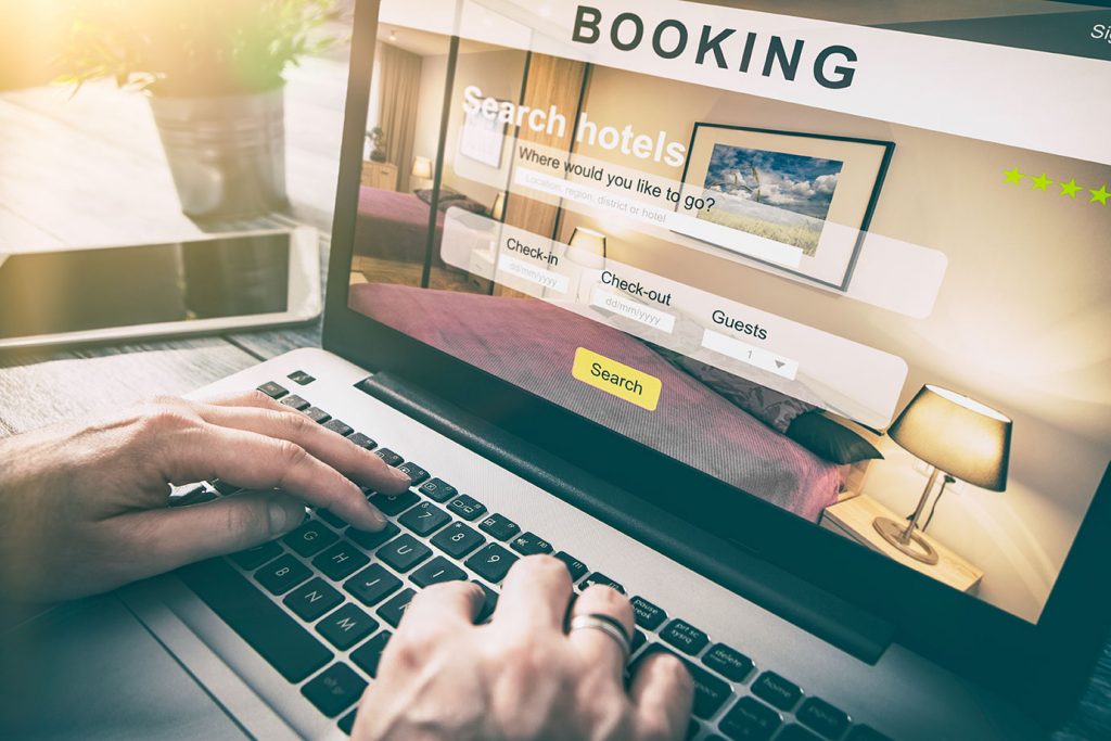 Booking a hotel online