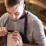 Diggory Rush discussing hospitality furniture design at Burgess