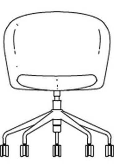 junea low back upholstered five star castors base hover img line drawing
