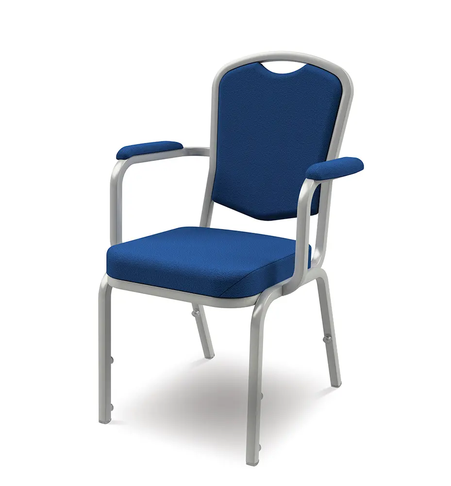 Fiora 60/5A Silber glitzernder blauer Stuhl