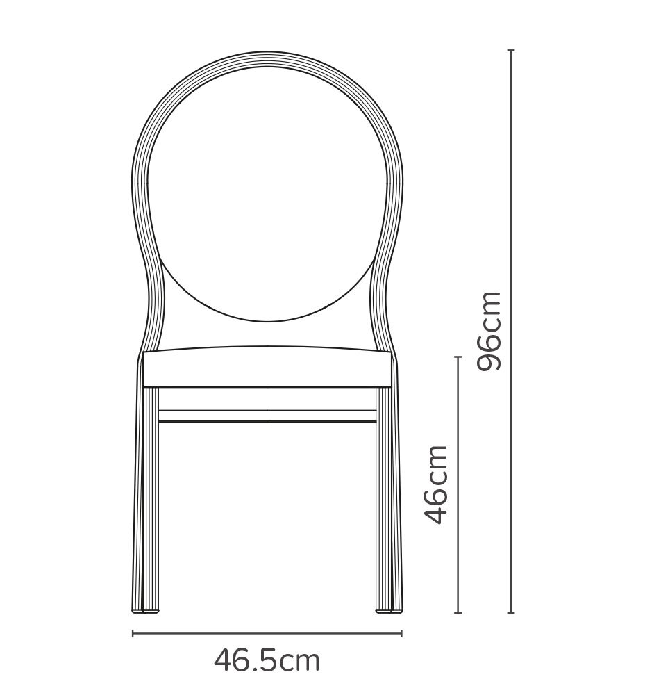 Salon 95/10 Dimensions de la chaise