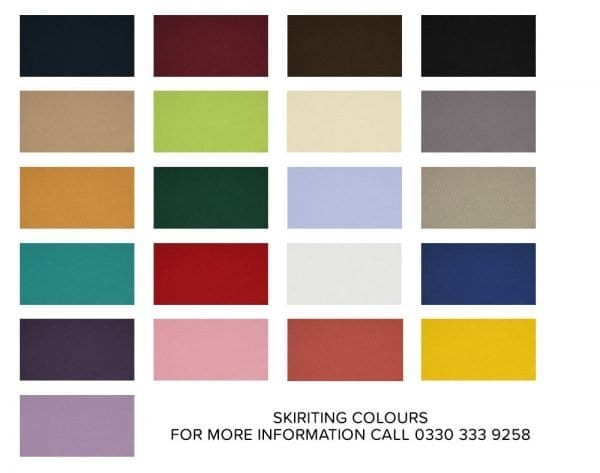 Stage skirting colours