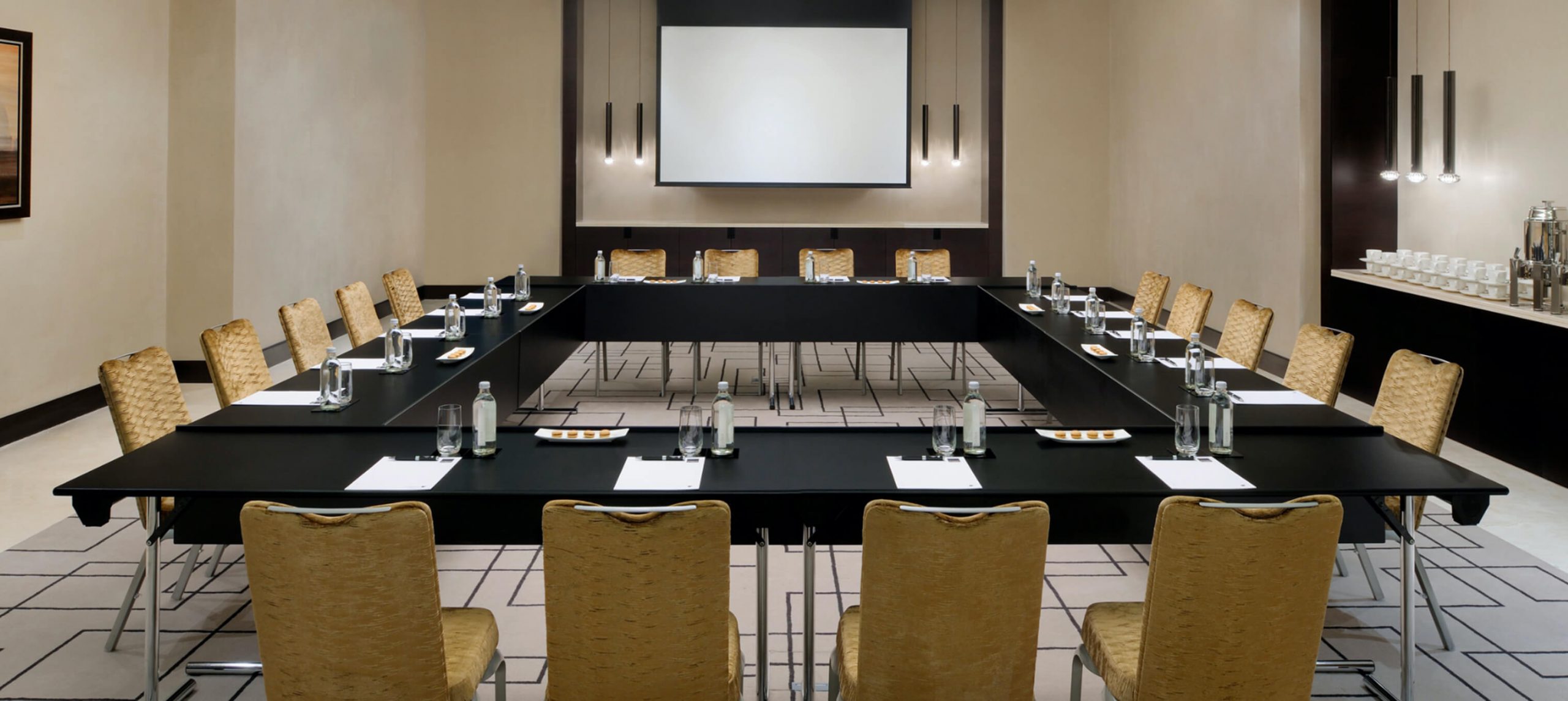 Conference room featuring Orvia Chairs & System C Tables  