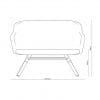 junea high back sofa measurements