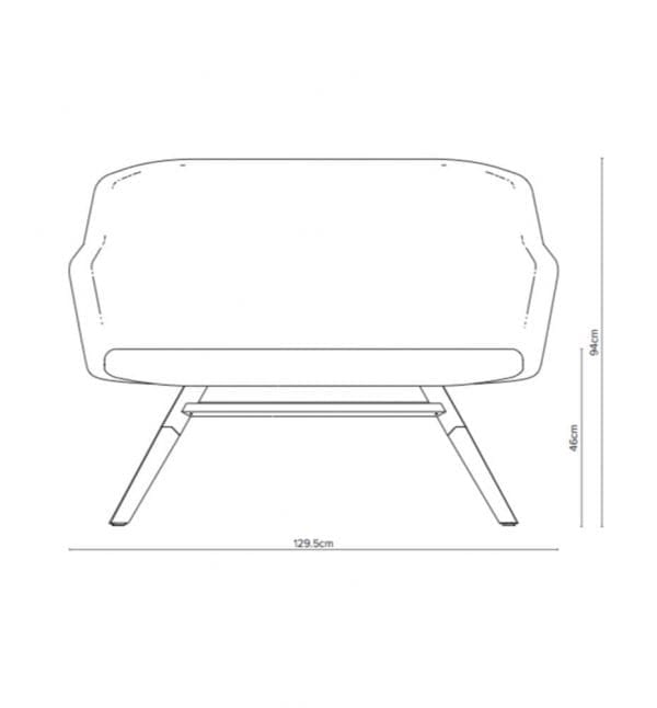 junea high back sofa measurements