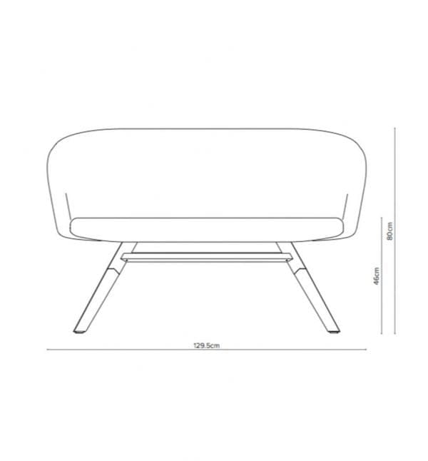 junea low back sofa measurements