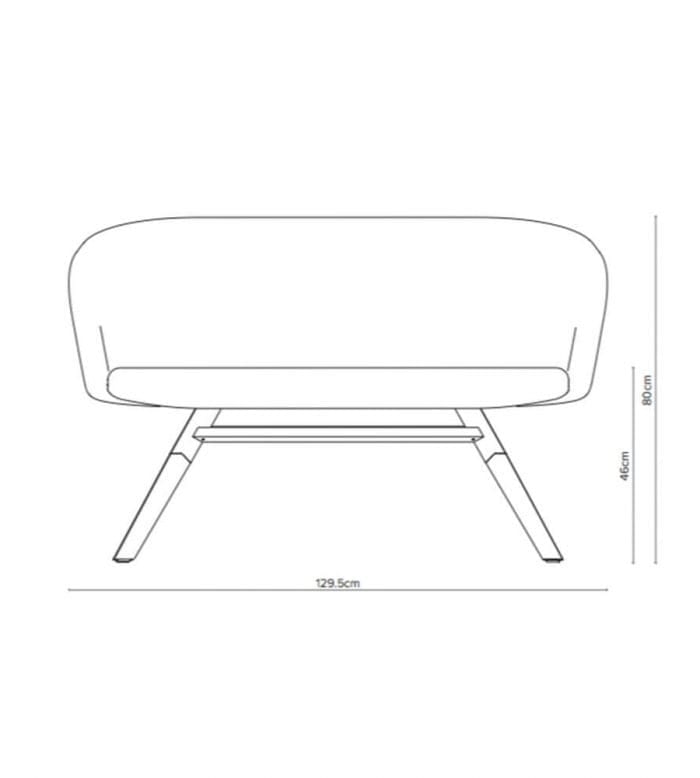 junea low back sofa measurements