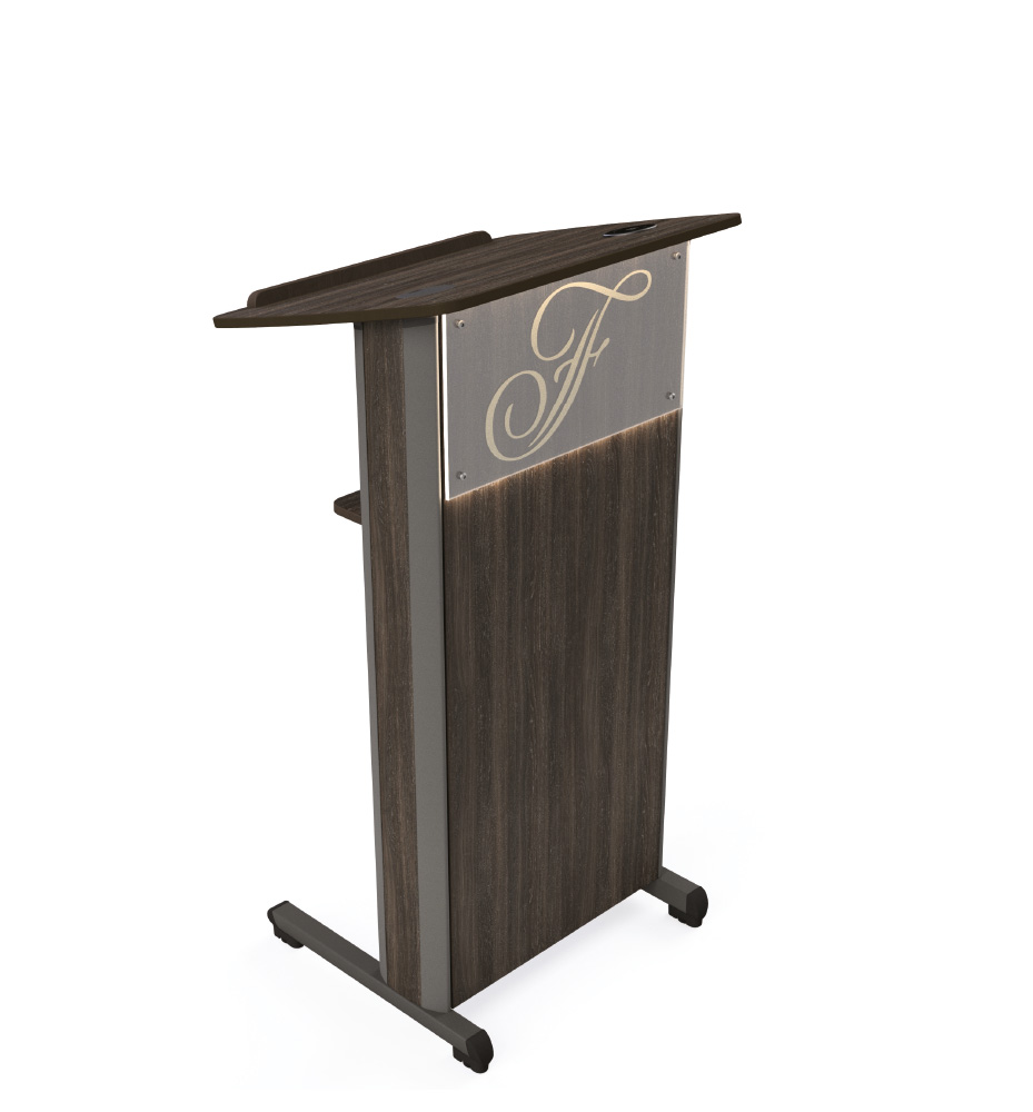 Stand Smart Lectern with logo panel