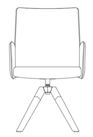 casuelle 4 star chrome base line drawing