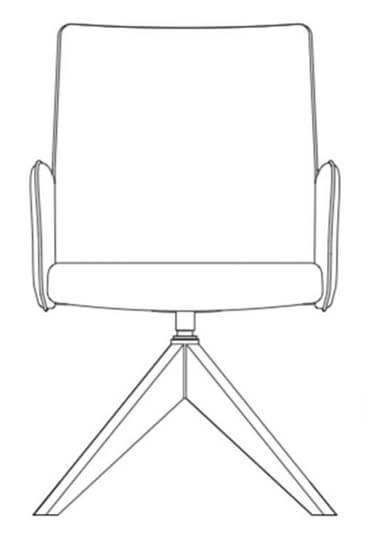 casuelle 4 star wooden base line drawing