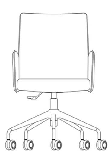 casuelle five star castors base line drawing 1