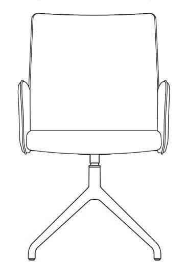 casuelle raised 4 star base line drawing