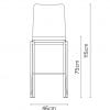 evosa 08 12h high chair line drawing