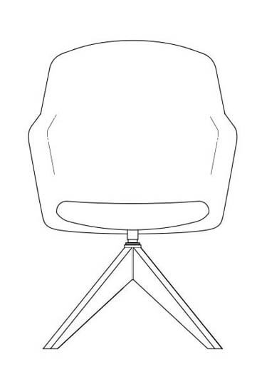 junea upholstered highback a cross wooden base line drawing 368x569 2