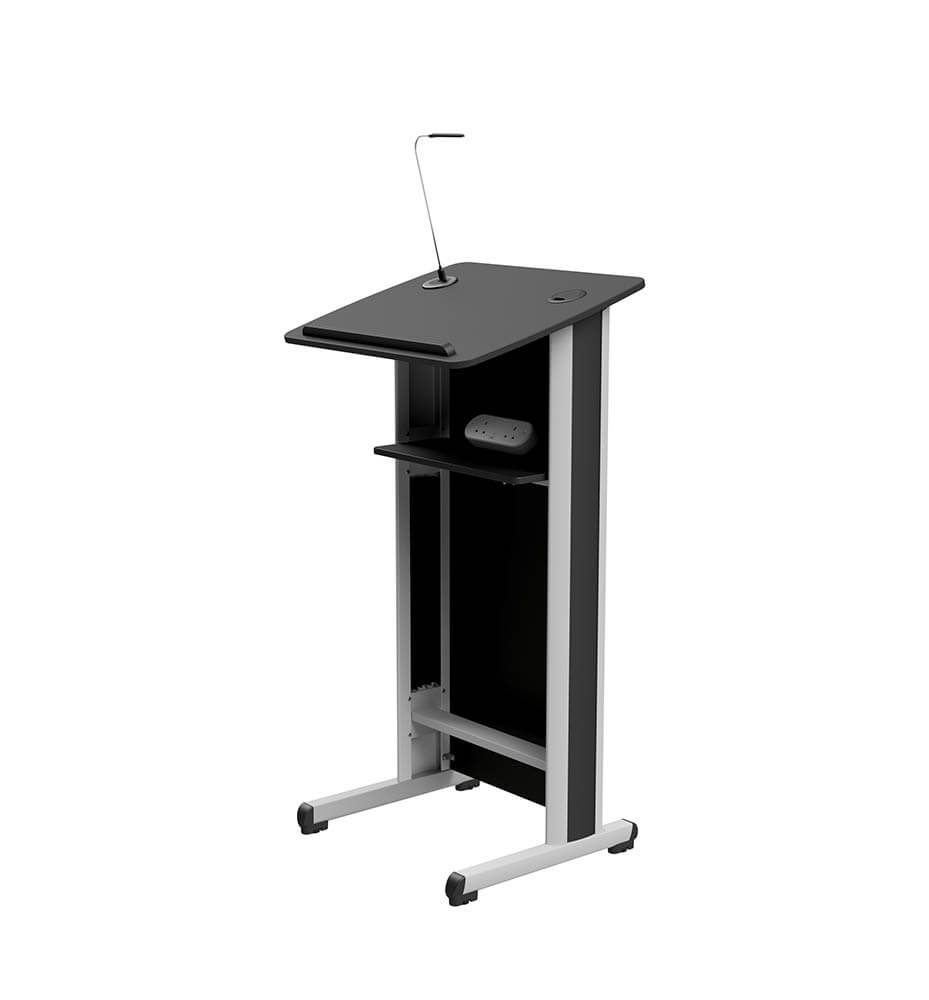 23.6 x 47.2 Black Easy Assembly Ebony Lecterns for Church Slant Surface Office VEVOR Wood Podium Lecterns and Podiums w/ 4 Rolling Wheels Baffle Plate & Shelf School Home 