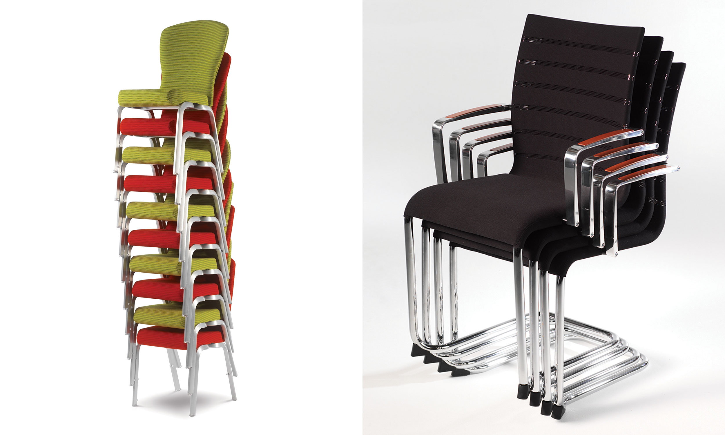 Frame and Seat Stacked Chairs