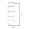 Open Concept Curve Wardrobe 95W Diagram Lines