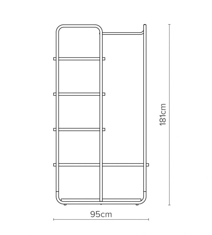 Open Concept Courbe Armoire 95W Diagramme Lignes