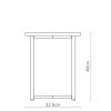 Open Concept Line Coffee Table Square Diagram with Dimensions