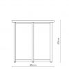 Open Concept Linien-Couchtisch-Runddiagramm mit Abmessungen