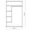 Open Concept Line Wardrobe 120W Diagram Lines