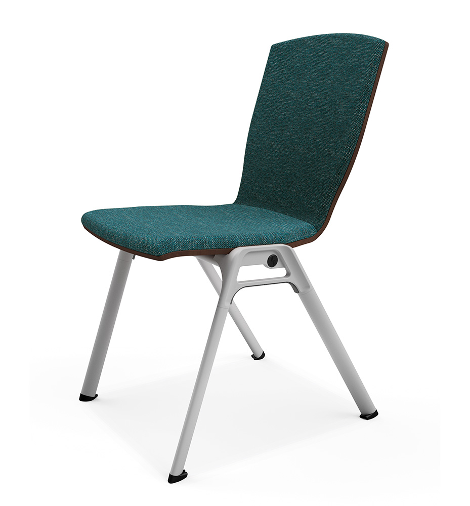 Adatta Conference Chair turquoise upholstered with solid colour casting
