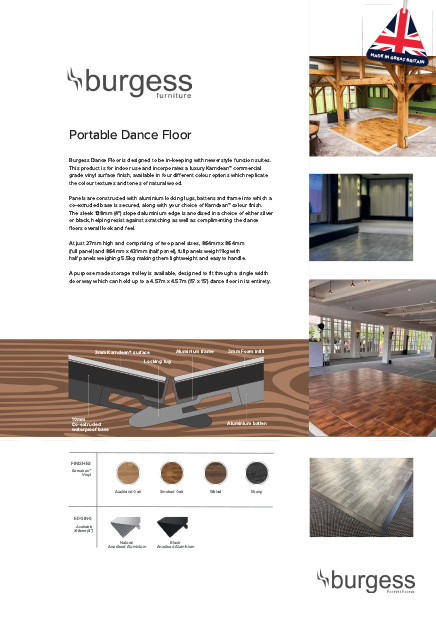 Burgess Dancefloor Brochure