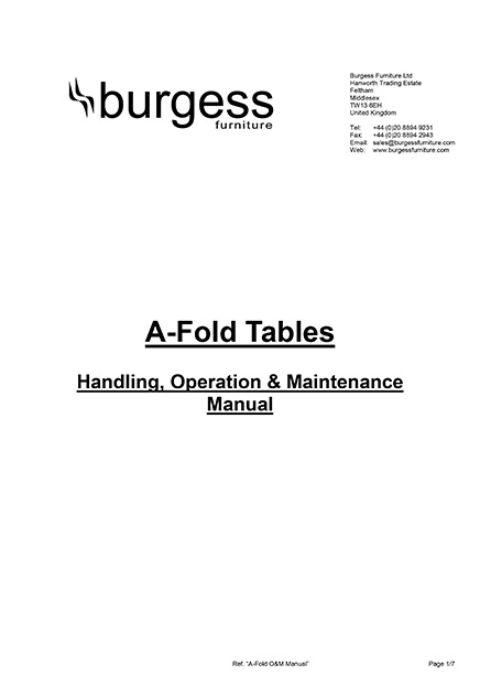 A-Fold Tabellenhandbuch