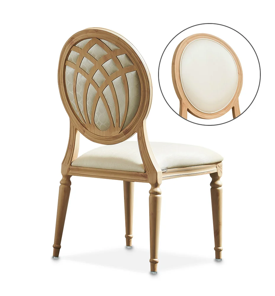 WG 2 A BD Metal Wood Frame Chair Cutout With Inset Front