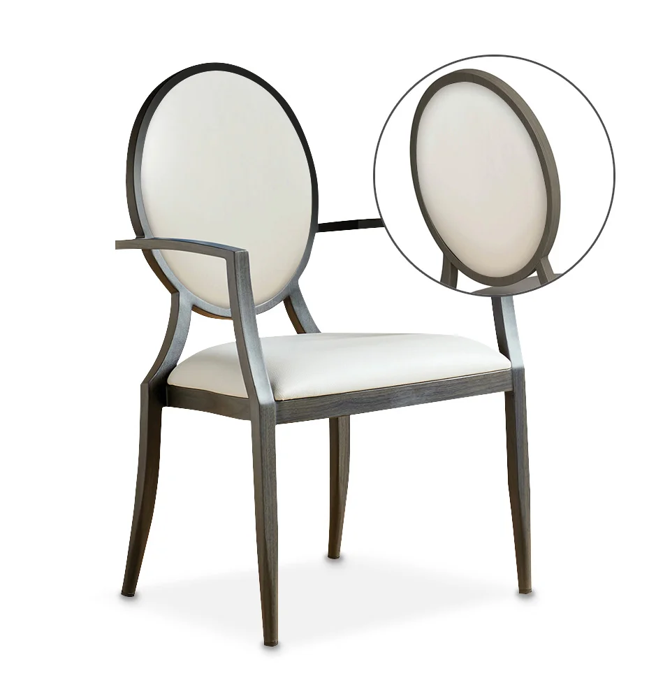 WG 3A Metal Wood Frame Chair DDF inset with back