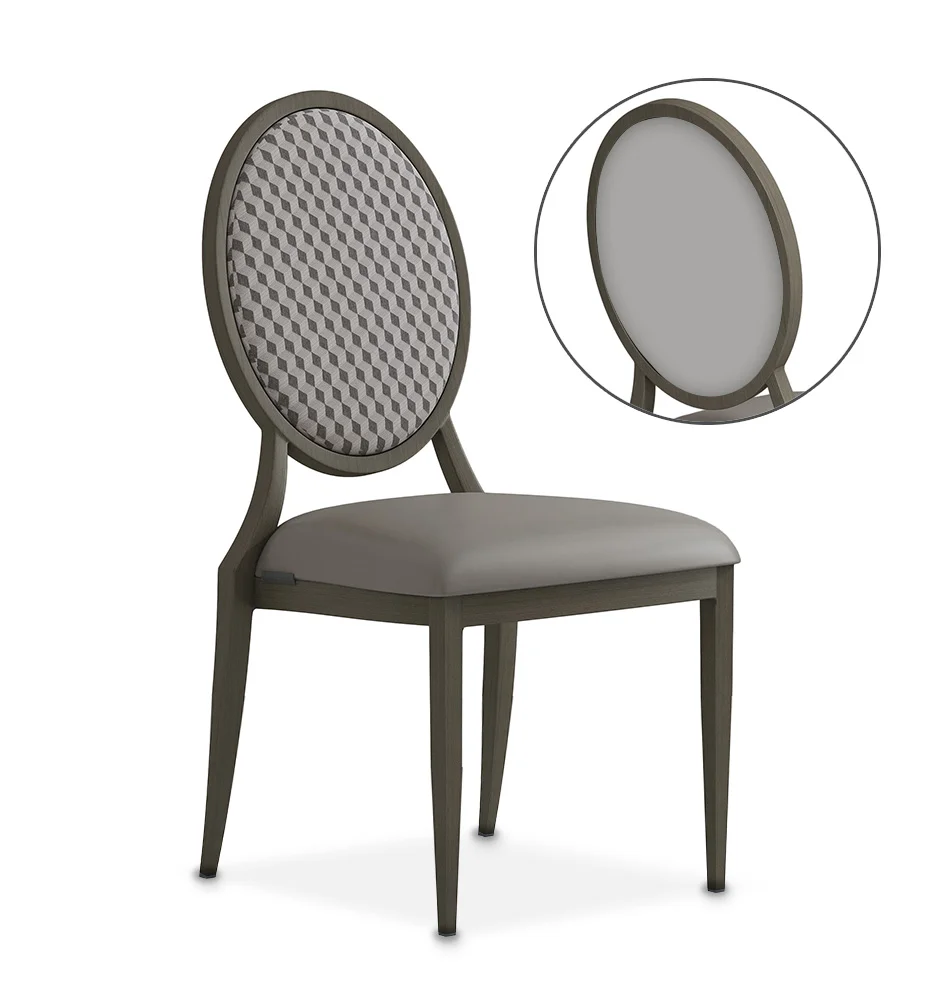 WG 3 Metal Wood Frame Chair Tapered inset back